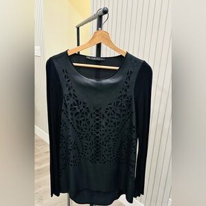 Zara Woman’s Knitwear with Faux Leather details